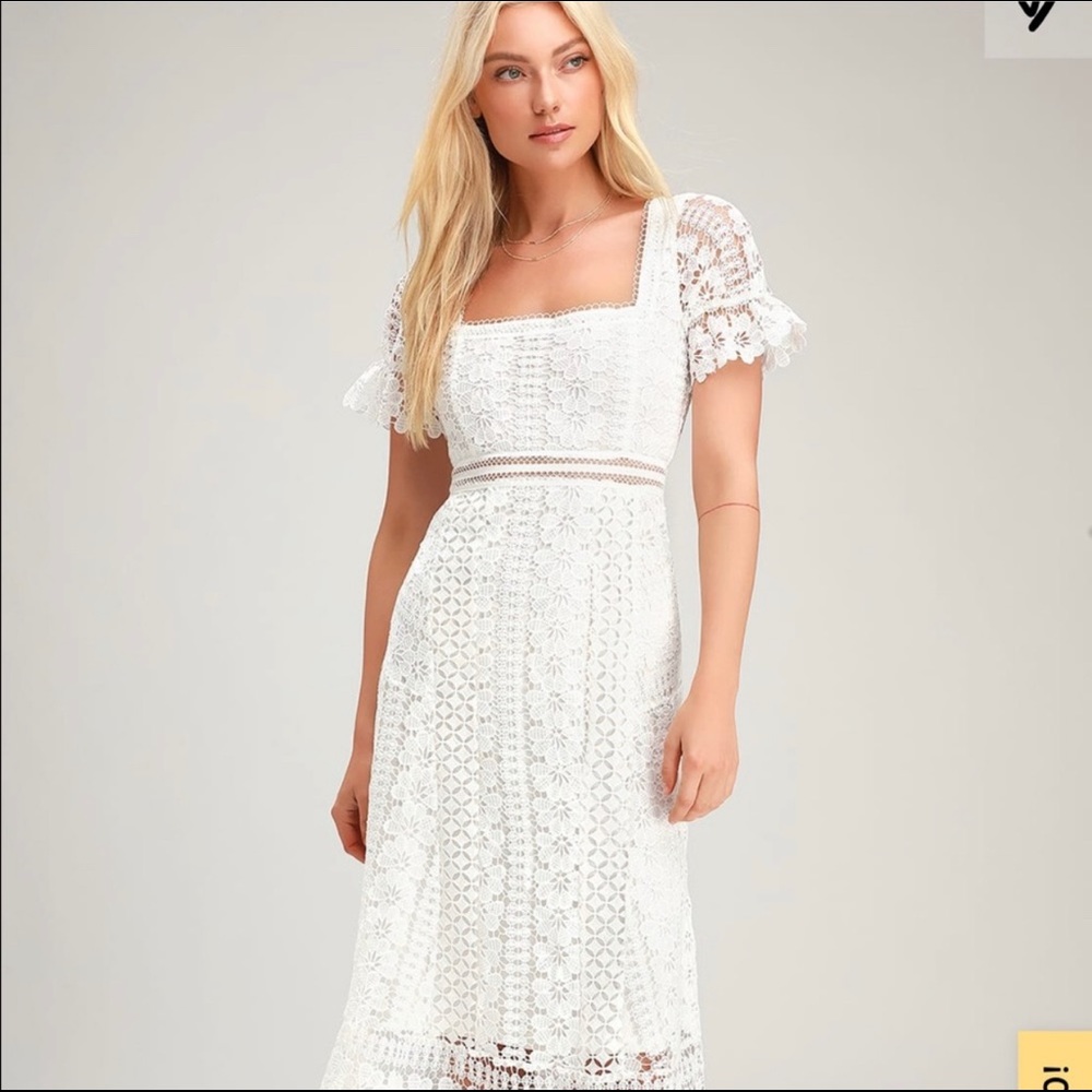 LuLus White Midi-Dress